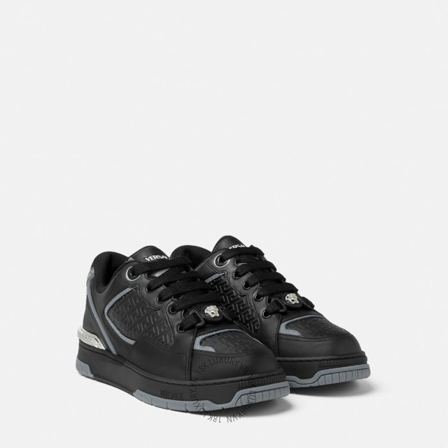 Giày Thể Thao Versace Biggie Basket Leather Sneakers 1020593-1A14615_1B00P VSC377