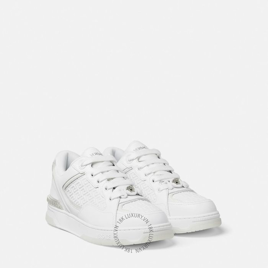 Giày Thể Thao Versace Biggie Basket Leather Sneakers 1020593-1A14615_2WY4P VSC383