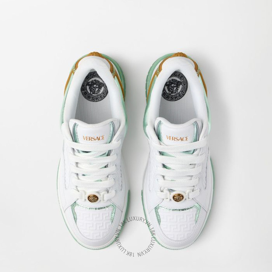 Giày Thể Thao Versace Biggie Basket Leather Sneakers 1025655-1A18959_2W6KJ VSC371
