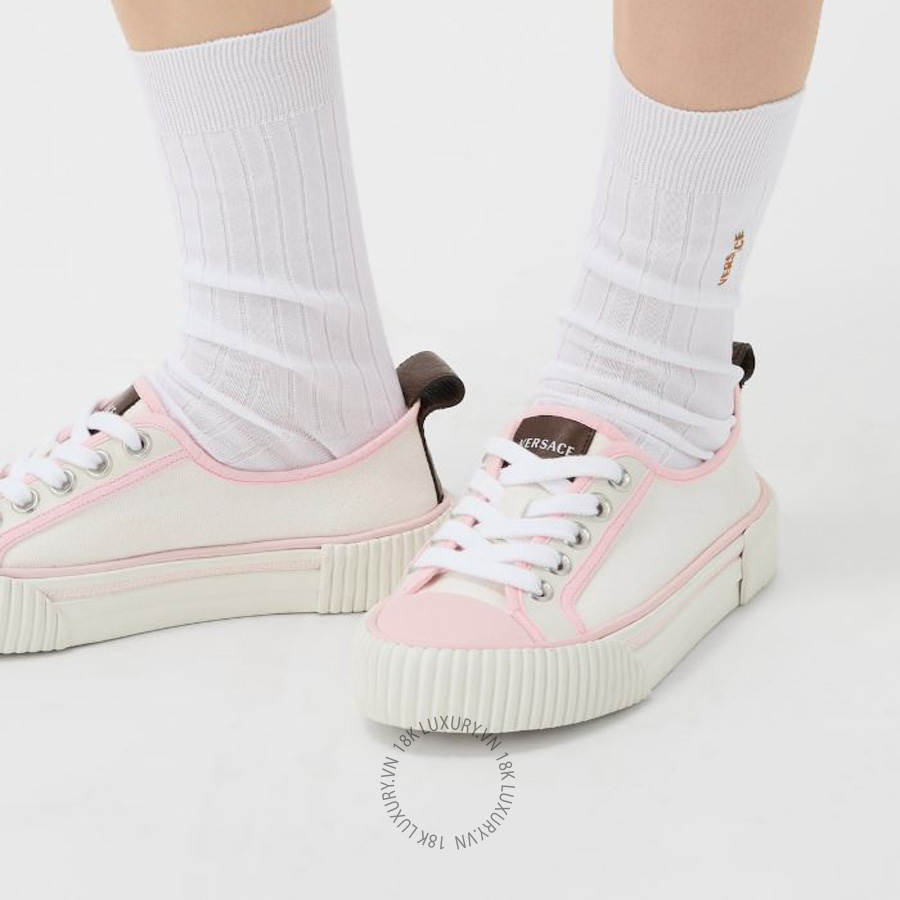 Giày Thể Thao Versace Goliath Canvas Sneakers 1024856-1A18075_2P45P VSC325