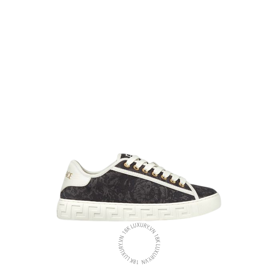 Giày Thể Thao Versace Greca Jacquard Canvas Sneakers 1013568-1A09449_2BE4C VSC328
