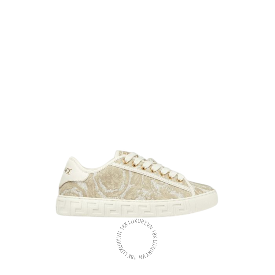 Giày Thể Thao Versace Greca Jacquard Canvas Sneakers 1013568-1A09449_2KG1C VSC329