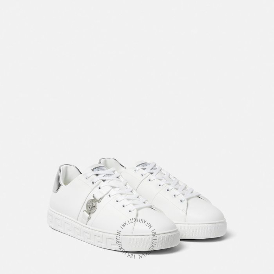 Giày Thể Thao Versace Greca Leather Sneakers 1014460-1A14957_2W270 VSC367