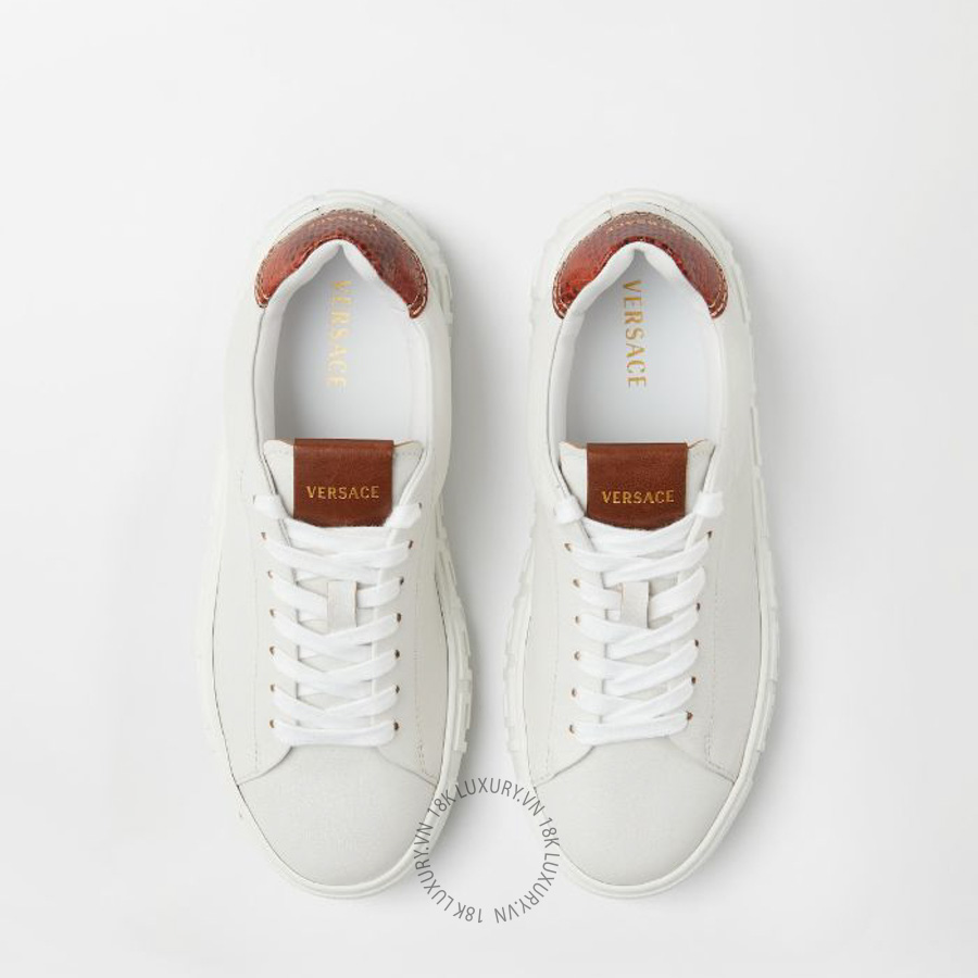 Giày Thể Thao Versace Greca Leather Sneakers 1024653-1A17777_6WM70 VSC312