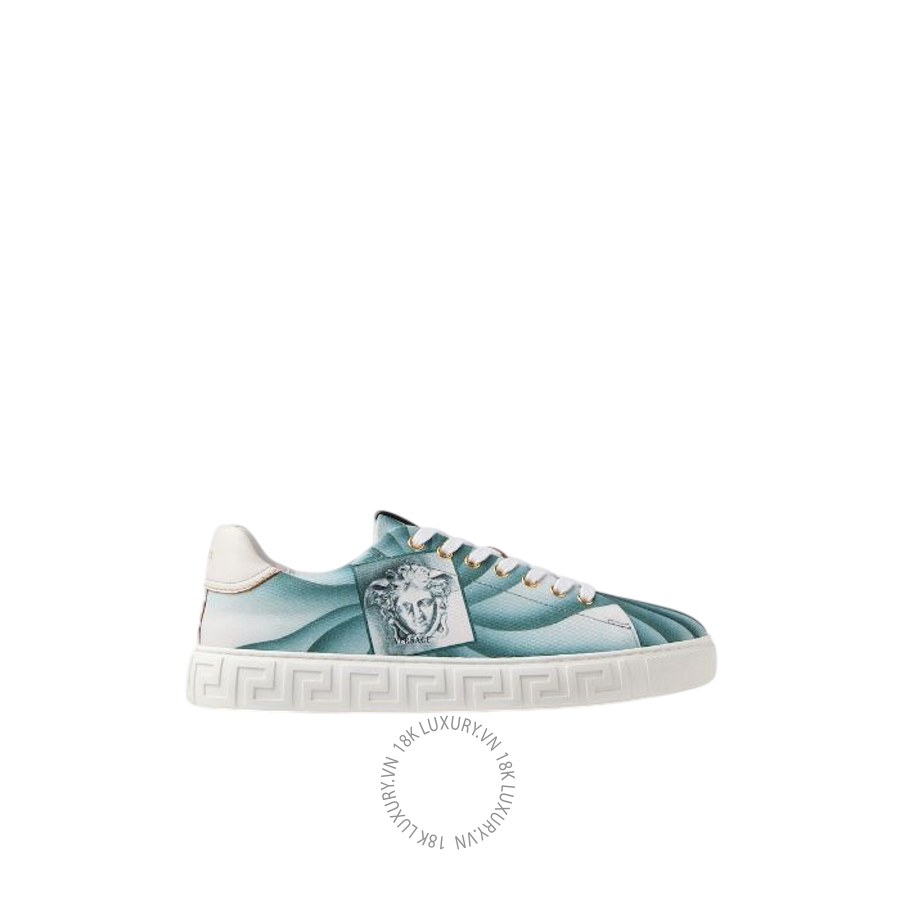 Giày Thể Thao Versace Greca Printed Canvas Sneakers 1024206-1A18998_5GF30 VSC363