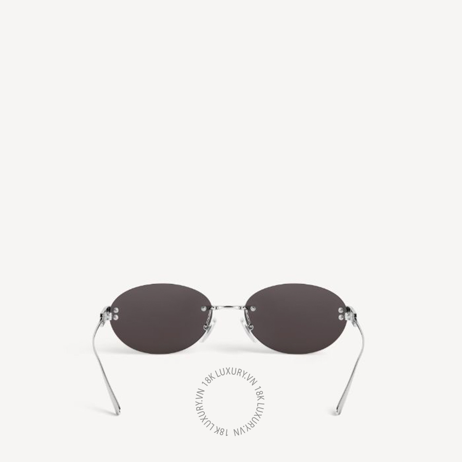 Kính Balenciaga Gossip Oval Af Sunglasses in Silver/black 871109T00058337 BCA201