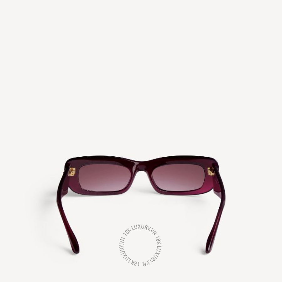 Kính Balenciaga Women's Diva Rectangle Sunglasses in Dark Burgundy 870629T00396016 BCA162