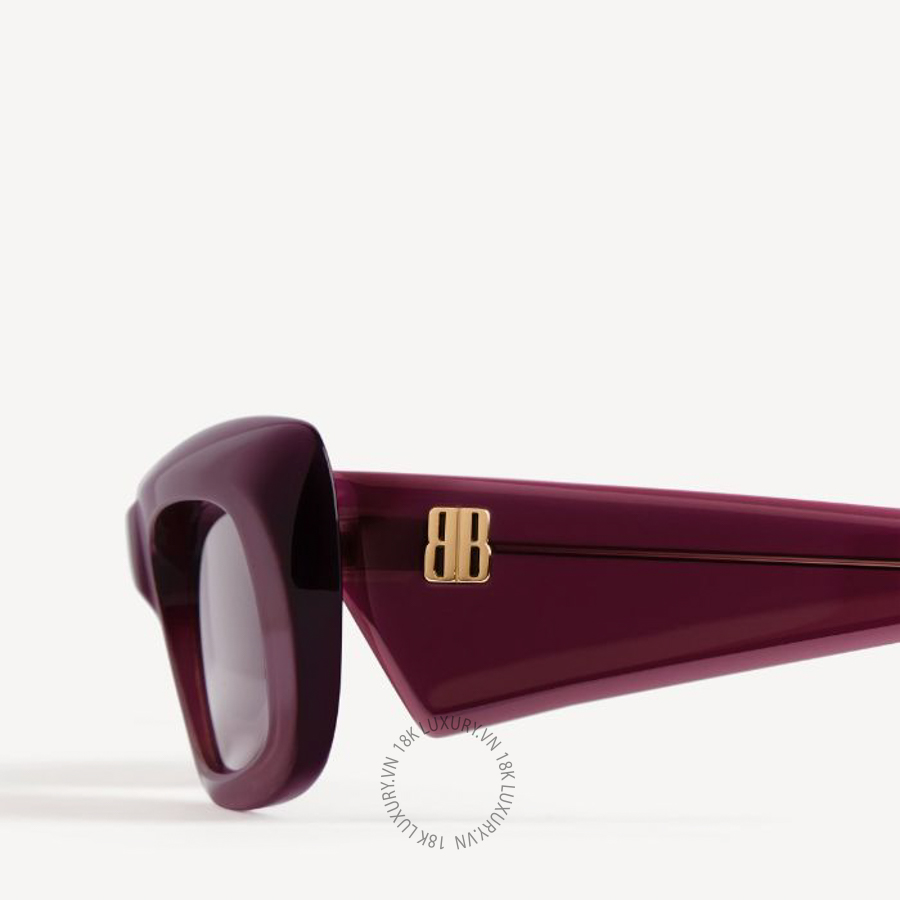 Kính Balenciaga Women's Diva Rectangle Sunglasses in Dark Burgundy 870629T00396016 BCA162 14 Kính Balenciaga Women's Diva Rectangle Sunglasses in Dark Burgundy 870629T00396016 BCA162