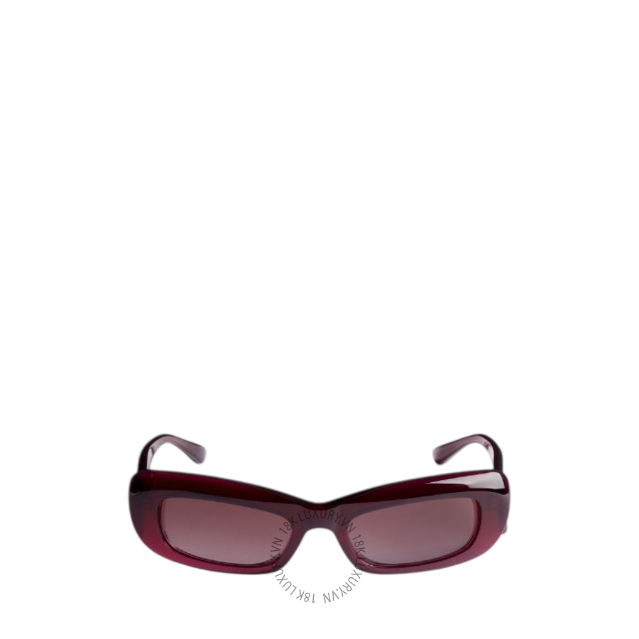 Kính Balenciaga Women's Diva Rectangle Sunglasses in Dark Burgundy 870629T00396016 BCA162