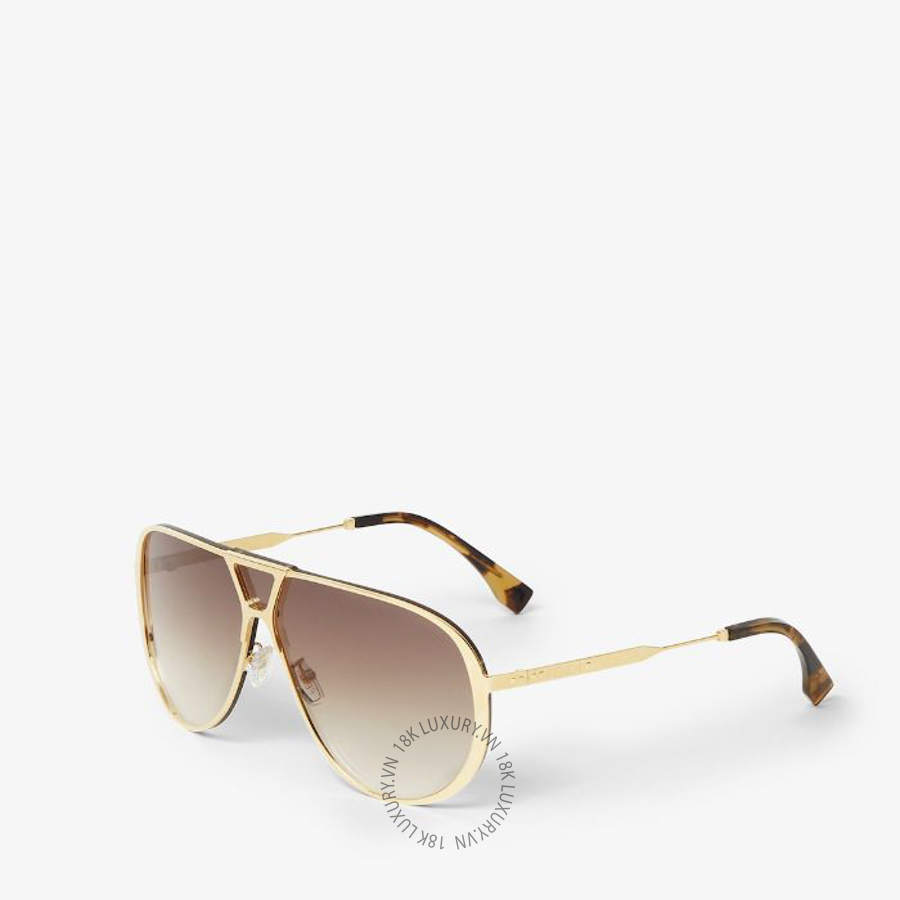 Kính Fendi Nữ Eclipse Gold-colored metal sunglasses FOL167V1TF1YBE FND421