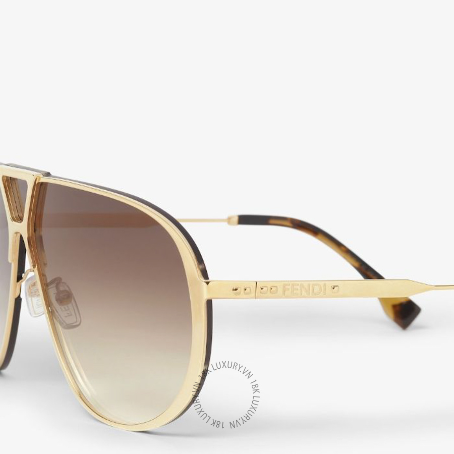 Kính Fendi Nữ Eclipse Gold-colored metal sunglasses FOL167V1TF1YBE FND421 8 Kính Fendi Nữ Eclipse Gold-colored metal sunglasses FOL167V1TF1YBE FND421