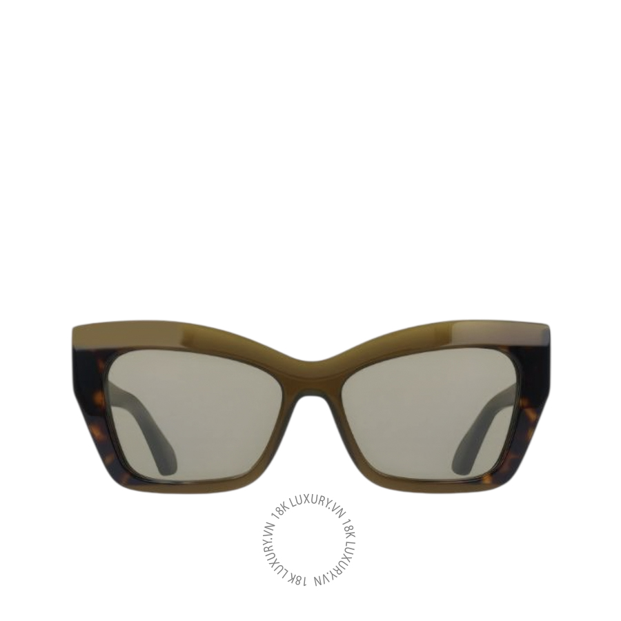 Kính mắt Salvatore Ferragamo Butterfly frame opaline khaki/dark tortoiseshell 51H065786658 CHRG081