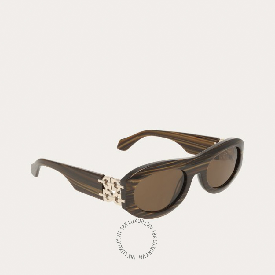 Kính mắt Salvatore Ferragamo Oval frame tiger eye 51H082791540 CHRG076