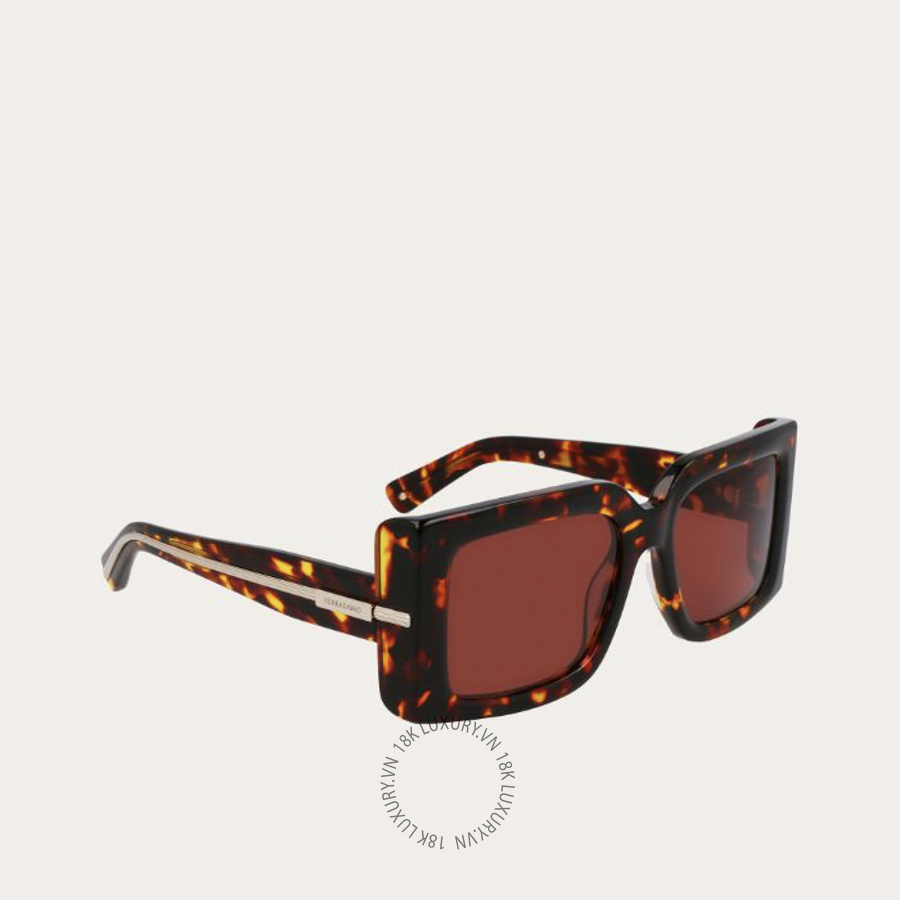 Kính mắt Salvatore Ferragamo Rectangular frame tortoise/red wine 51H032782094 CHRG078