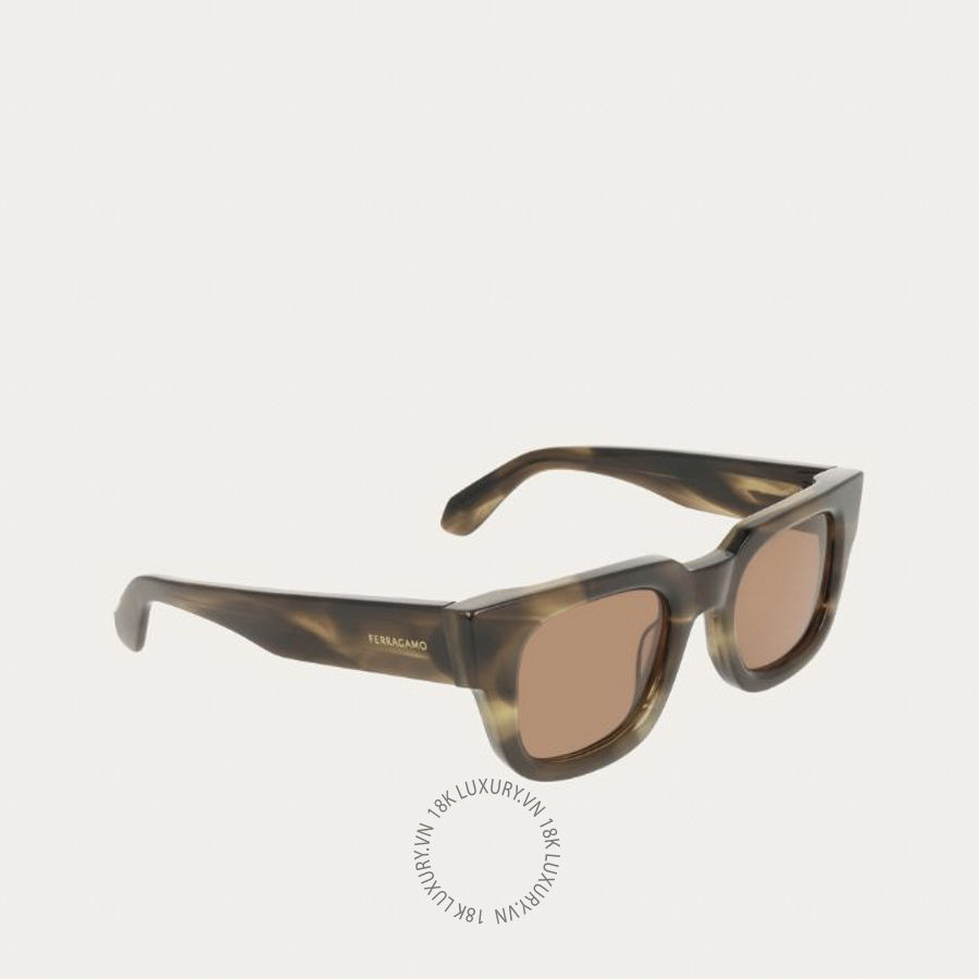Kính mắt Salvatore Ferragamo Rectangular frametaupe horn 51H106796124 GLGD029