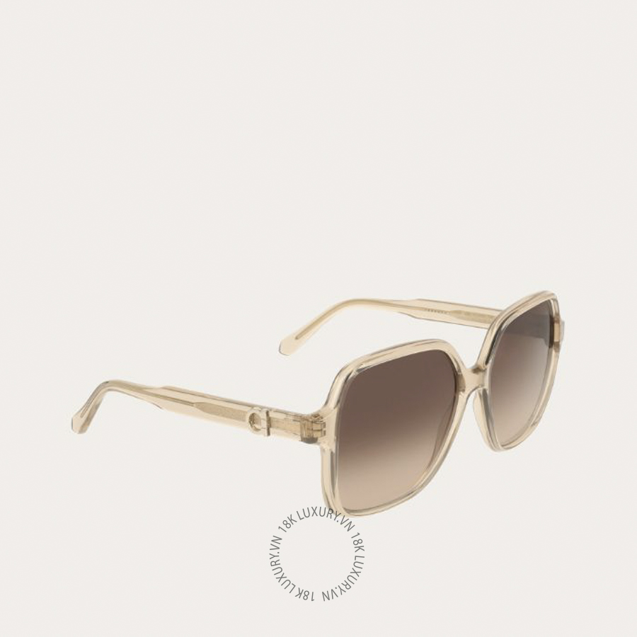 Kính mắt Salvatore Ferragamo Square frame transparent beige 51H069786677 CHRG062