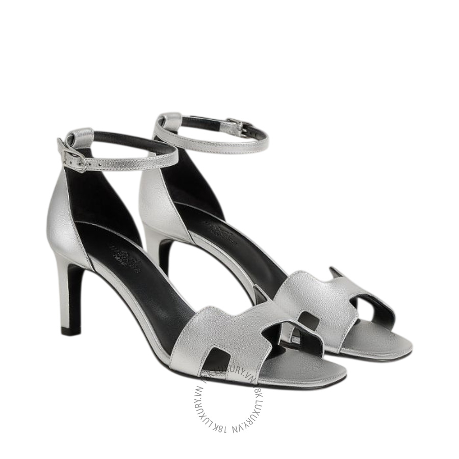 Sandal Cao Gót Hermes Joy 70 sandal Argent H242120Z AA350 MHM482