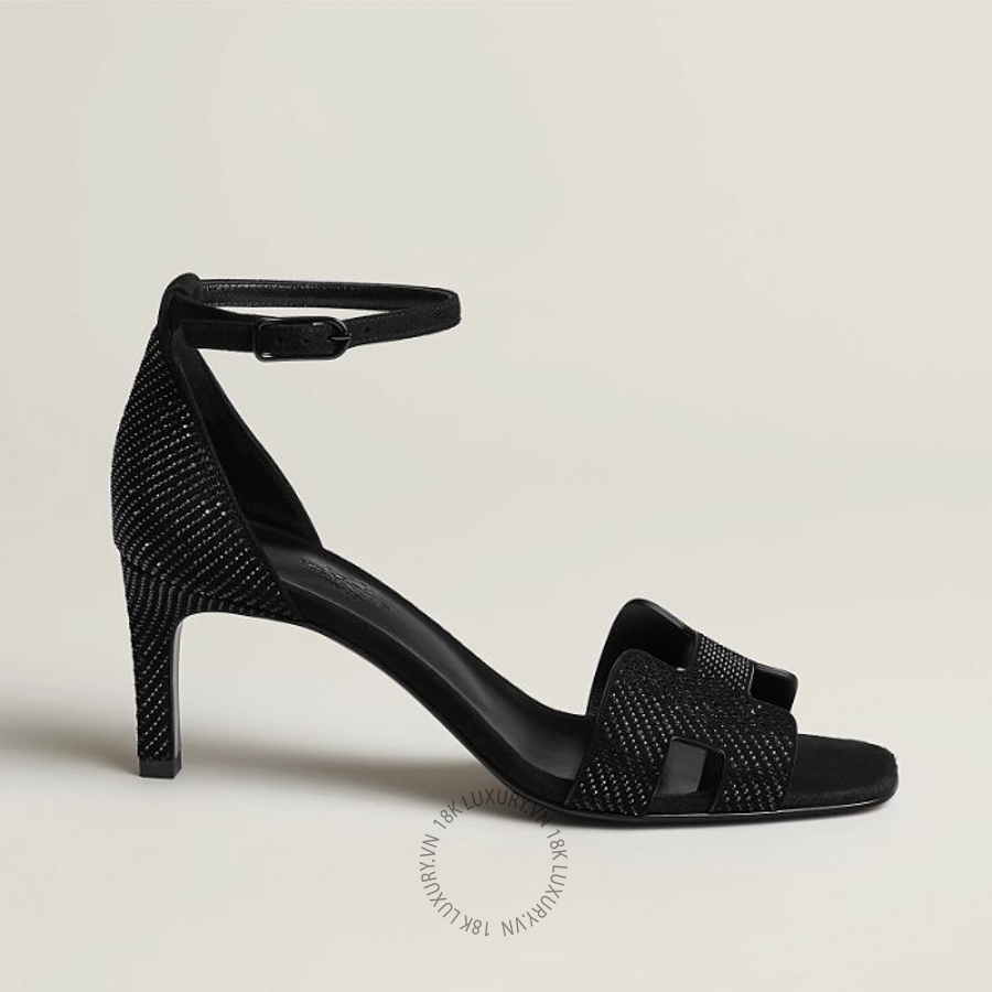 Sandal Cao Gót Hermes Joy 70 sandal noir H242118Z 02350 MHM485