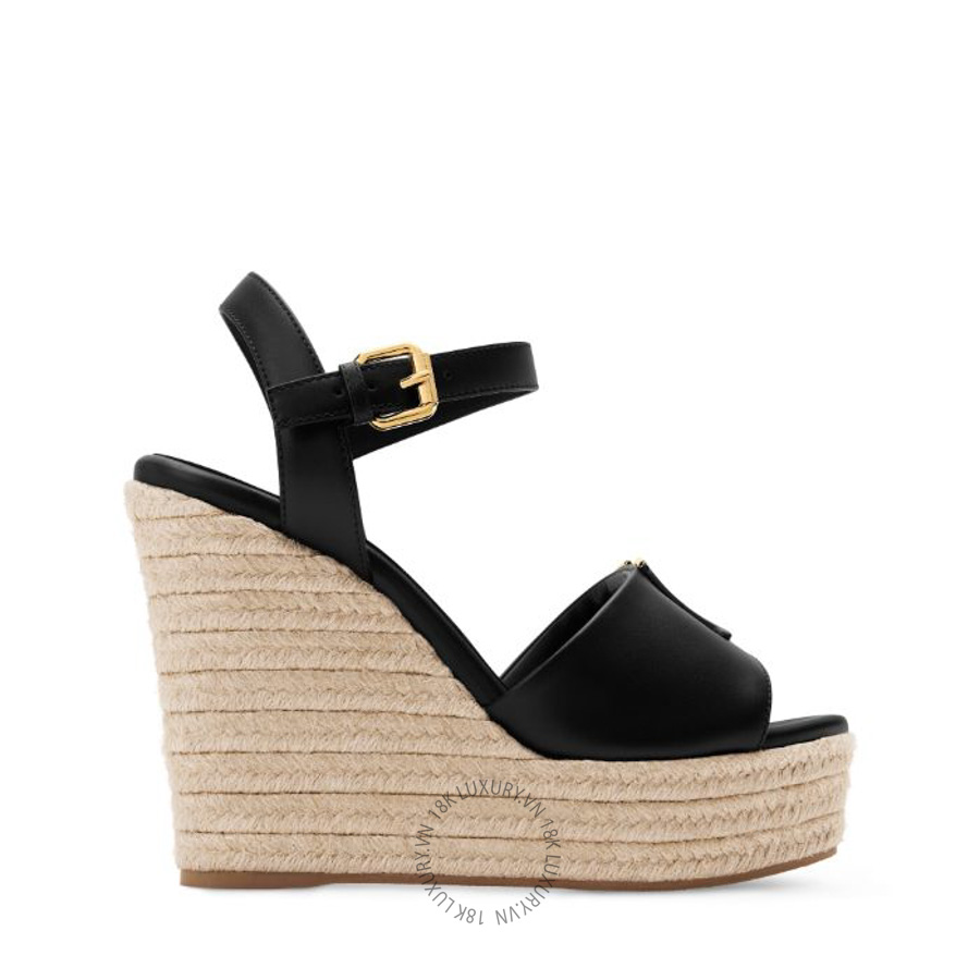 Sandal cao gót LV Mare Wedge Espadrilles 1AK4B4 NGLV444