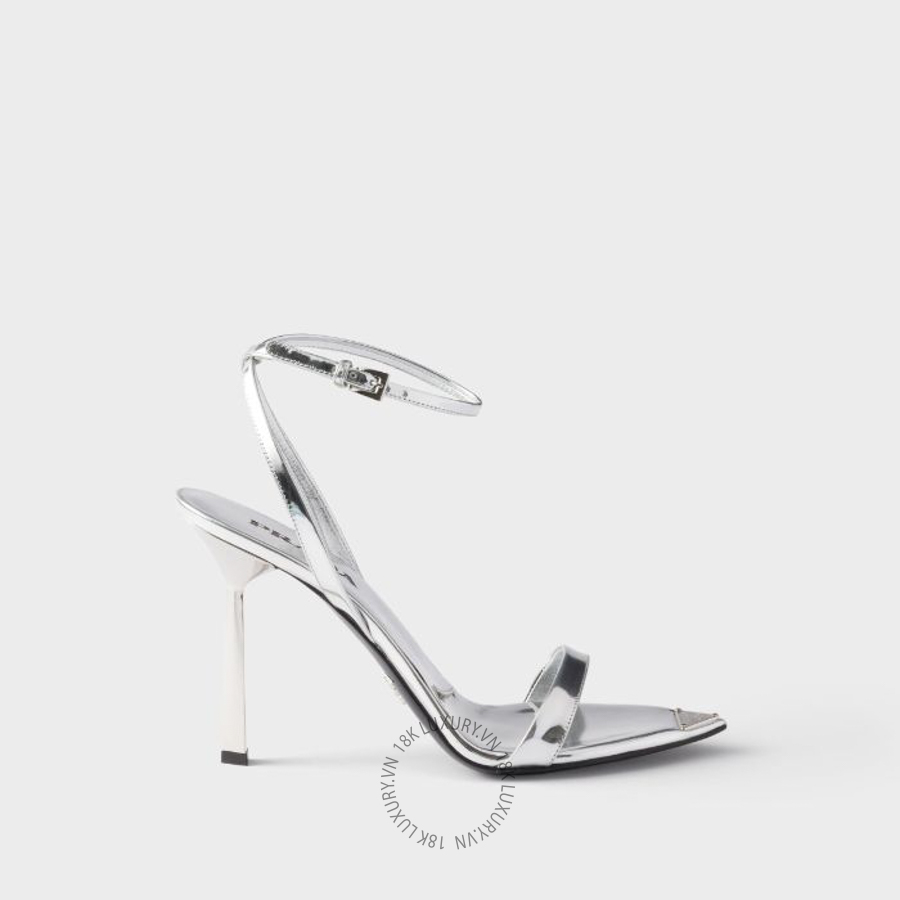 Sandal cao gót Prada Metallic leather high-heeled 1X923M_3AU1_F0118_F_DD100 NGPR285