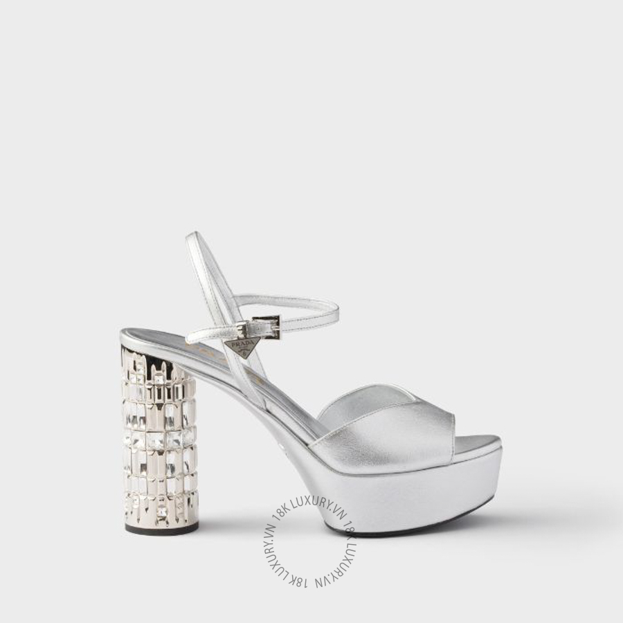 Sandal cao gót Prada Mordoré nappa leather platform 1XP81B_79A_F0118_F_110 NGPR275