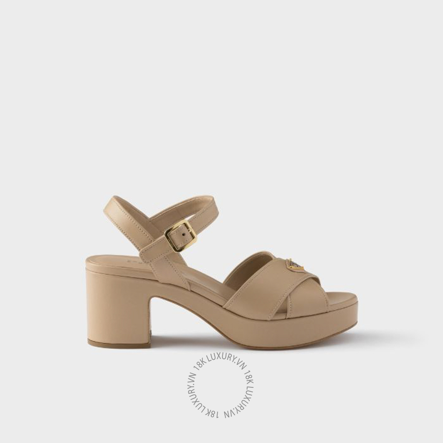 Sandal cao gót Prada Nappa leather platform 1XP73B_038_F0036_F_065 NGPR269