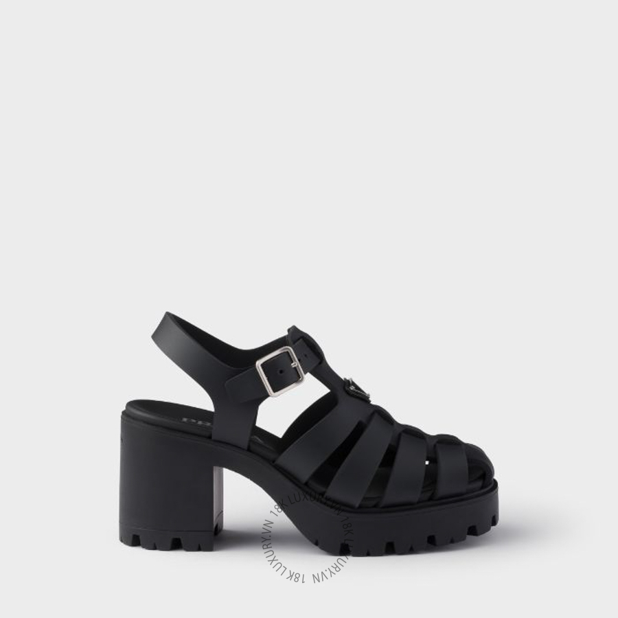 Sandal cao gót Prada Rubber platform 1X267O_3LKK_F0002_F_090 NGPR310