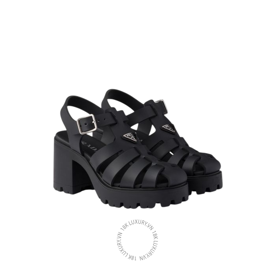 Sandal cao gót Prada Rubber platform 1X267O_3LKK_F0002_F_090 NGPR310