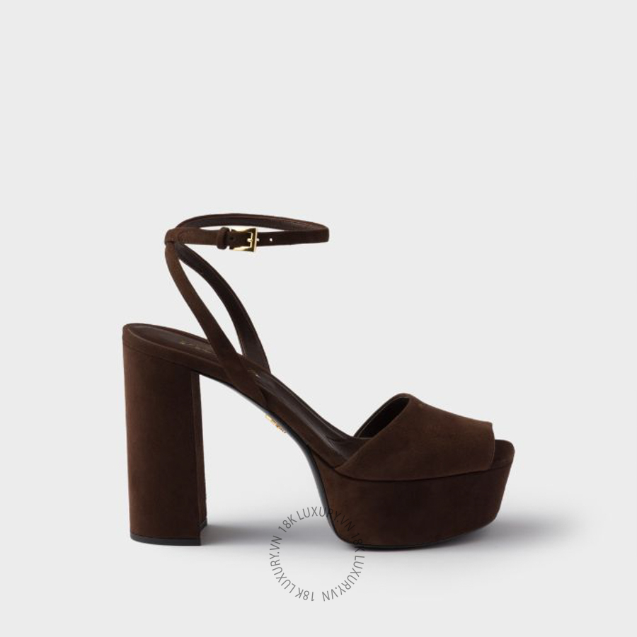 Sandal cao gót Prada Suede platform 1XP48B_008_F0003_F_E115 NGPR278