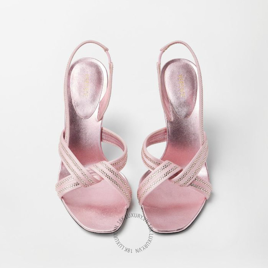 Sandals Cao Gót Versace Gianni Embellished Nappa & Satin Slingbacks 90 mm 1026955-1A00868_1PG4G VSC238 16 Sandals Cao Gót Versace Gianni Embellished Nappa & Satin Slingbacks 90 mm 1026955-1A00868_1PG4G VSC238