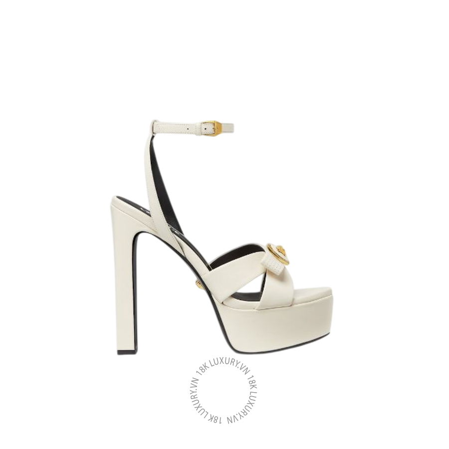 Sandals Cao Gót Versace Gianni Ribbon Leather Sandals 140 mm 1017314-DVT2P_1KC0V VSC241