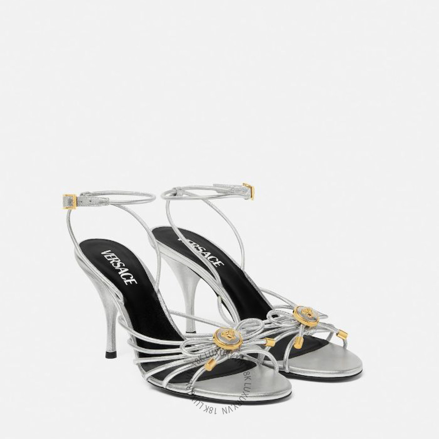 Sandals Cao Gót Versace Opera Bow Metallic Sandals 85 mm 1022325-1A08539_1E01V VSC296