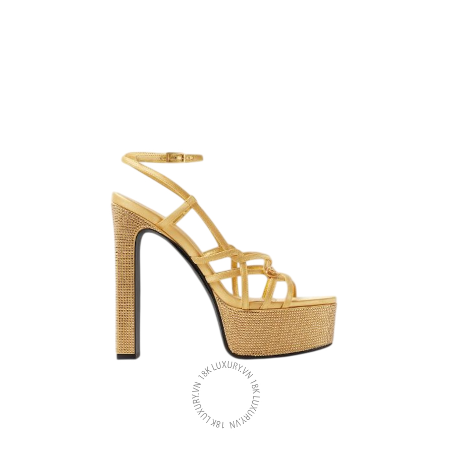Sandals Cao Gót Versace Valentina Embellished Platform Sandals 140 mm 1026954-1A15718_1Y83G VSC232