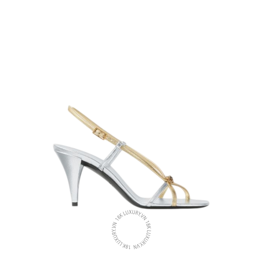 Sandals Cao Gót Versace Valentina Metallic Sandals 80 mm 1024132-1A00965_2E24J VSC261
