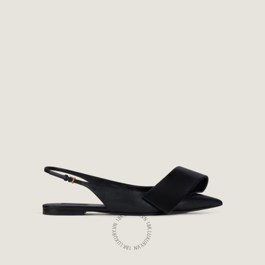 Sandals Givenchy Twisted Ribbon flat slingbacks in leather BE501CE1J7-001 GGD25