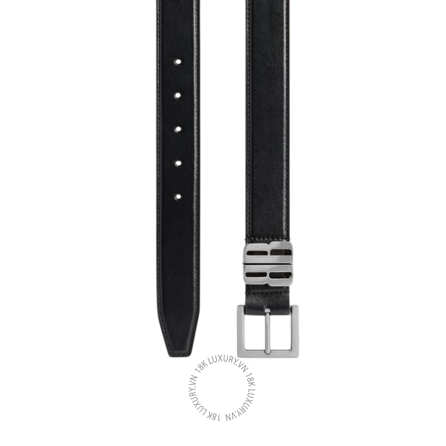 Thắt Lưng Balenciaga Men's Bb Editor Belt in Black 8469322ABJH1000 BCA796