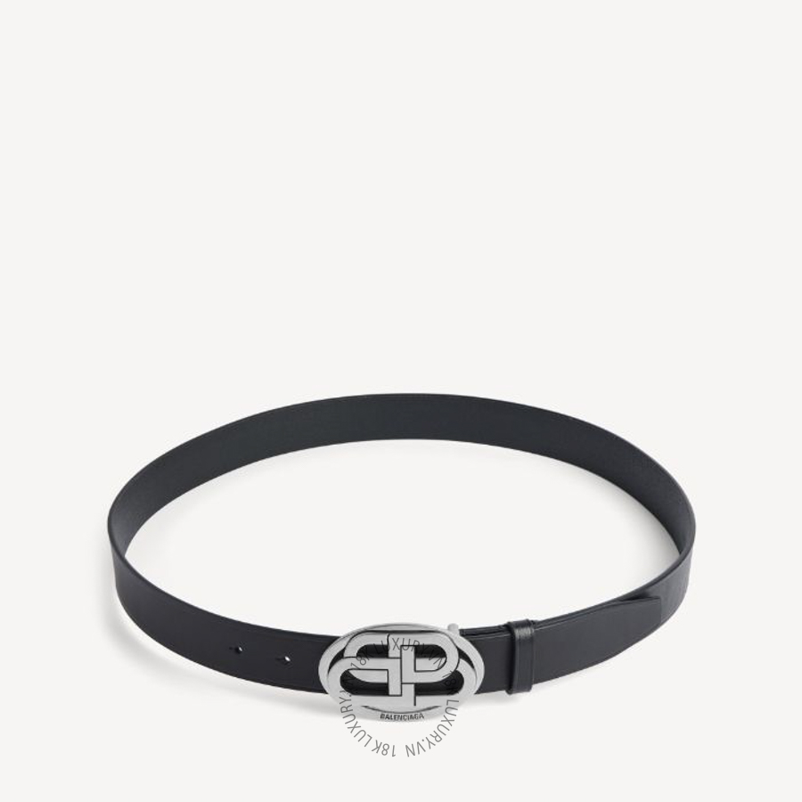 Thắt Lưng Balenciaga Men's Oval Bb Belt in Black 8732082ABC01000 BCA782