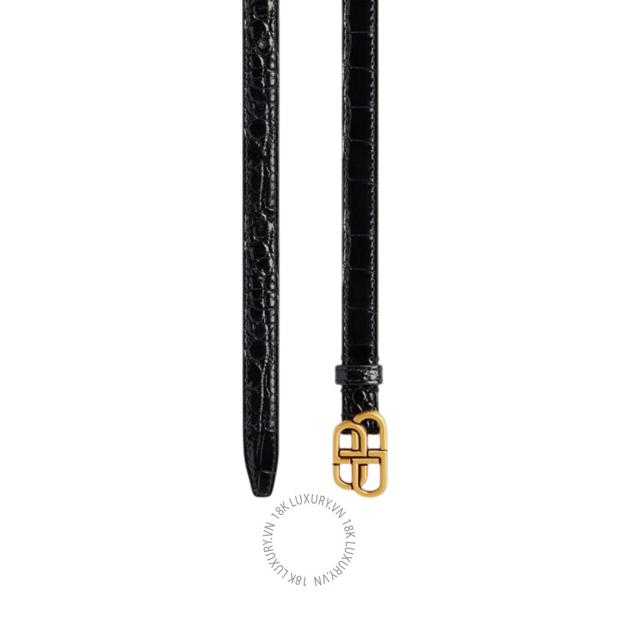 Thắt Lưng Balenciaga Women's Bb Super Thin Belt in Black 6735131LR041000 BCA838