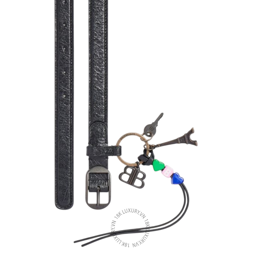 Thắt Lưng Balenciaga Women's Le City Belt With Charms in Black 8290102ABPQ1000 BCA826