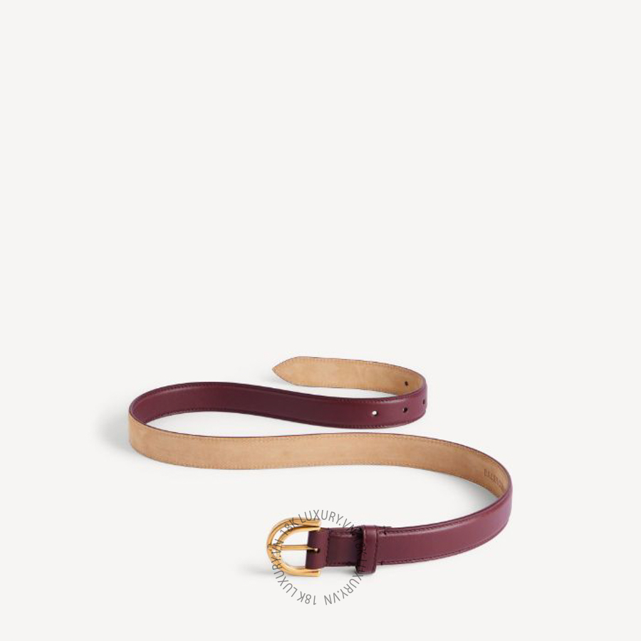 Thắt Lưng Balenciaga Women's Rodeo Belt in Dark Burgundy 8279472ABQF6034 BCA829