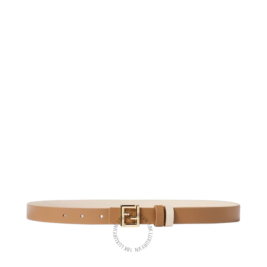 Thắt Lưng Fendi FF Belt Camel and parchment color leather 20 mm reversible belt 8C0791B132F1Y0S VSC483