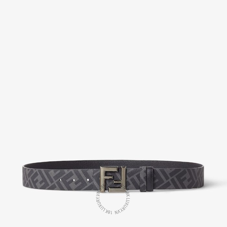 Thắt Lưng Fendi FF Squared Belt Black leather and FF canvas reversible belt 7C0541AQWHF1TQF VSC474