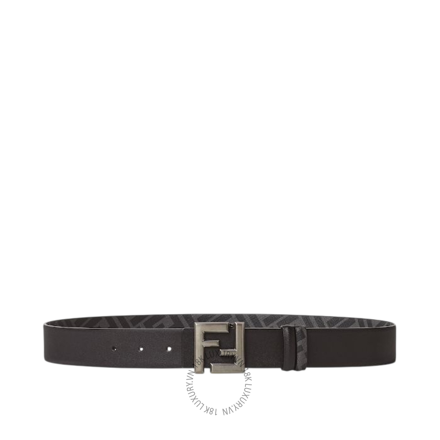 Thắt Lưng Fendi FF Squared Belt Black leather and FF canvas reversible belt 7C0541ASIWF1DYM VSC473