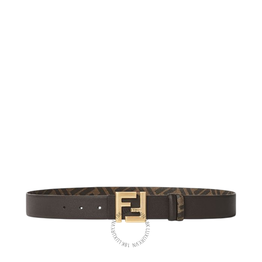 Thắt Lưng Fendi FF Squared Belt Brown leather and FF canvas reversible belt 7C0541ASIWF1S9U VSC472