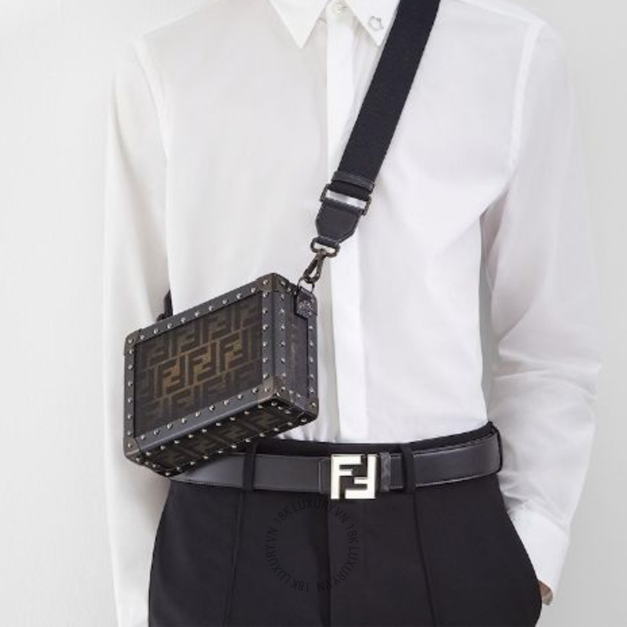 Thắt Lưng Fendi Squared FF belt Black leather reversible belt 7C0424AGR9F0GXN VSC470