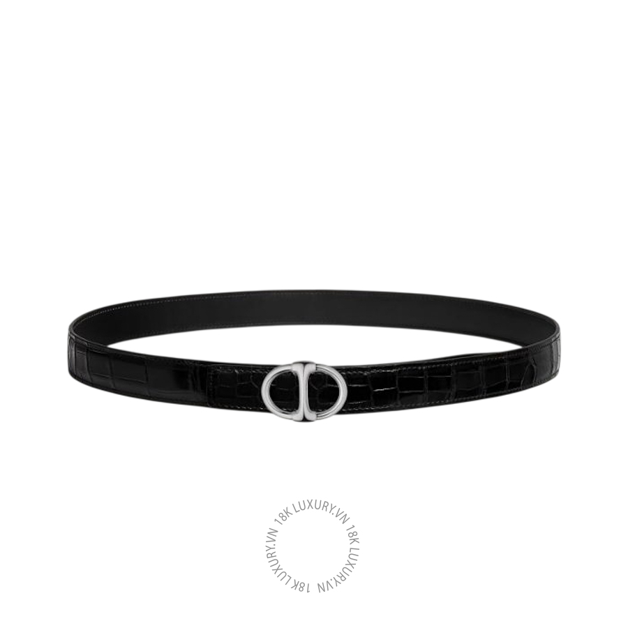Thắt lưng Hermes Ancre Mors belt buckle & Leather strap 24 mm noir H012344UK05 MHM566