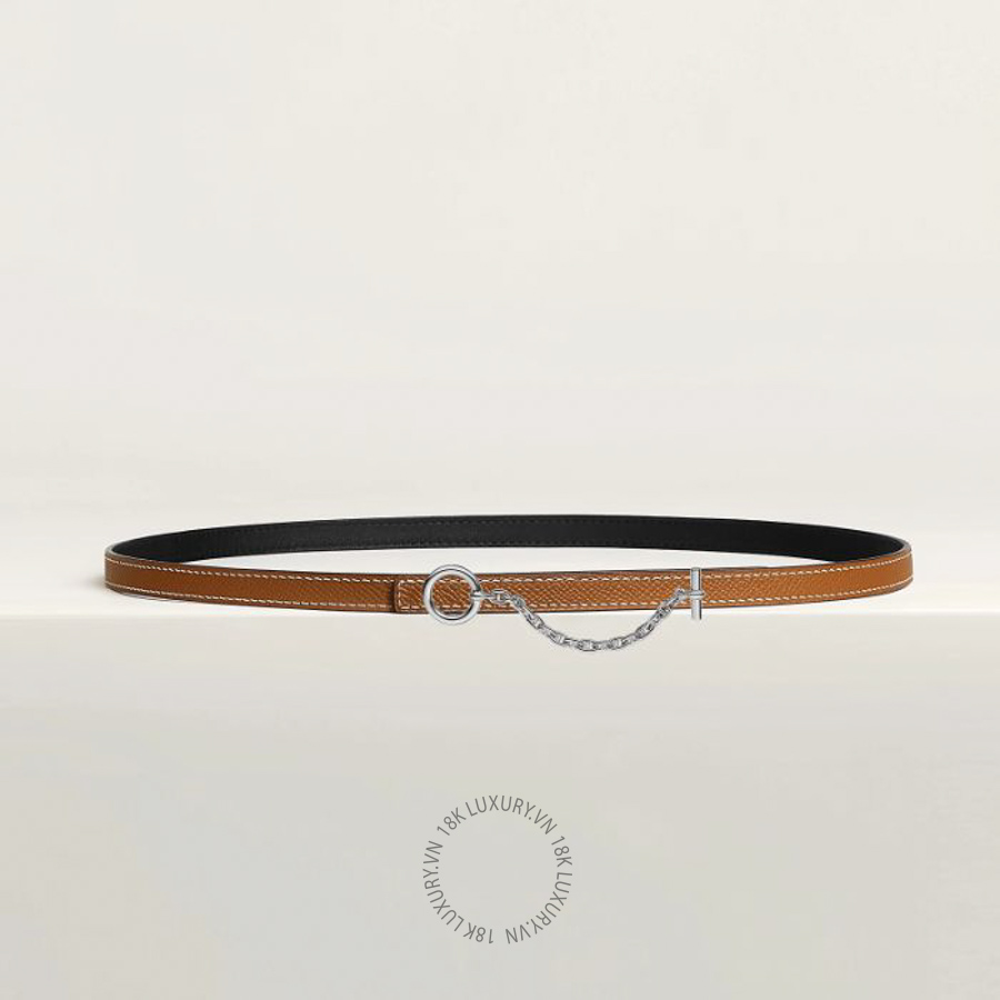 Thắt lưng Hermes Carrousel belt buckle & Leather strap 13 mm noir/gold H081081CK05 MHM579
