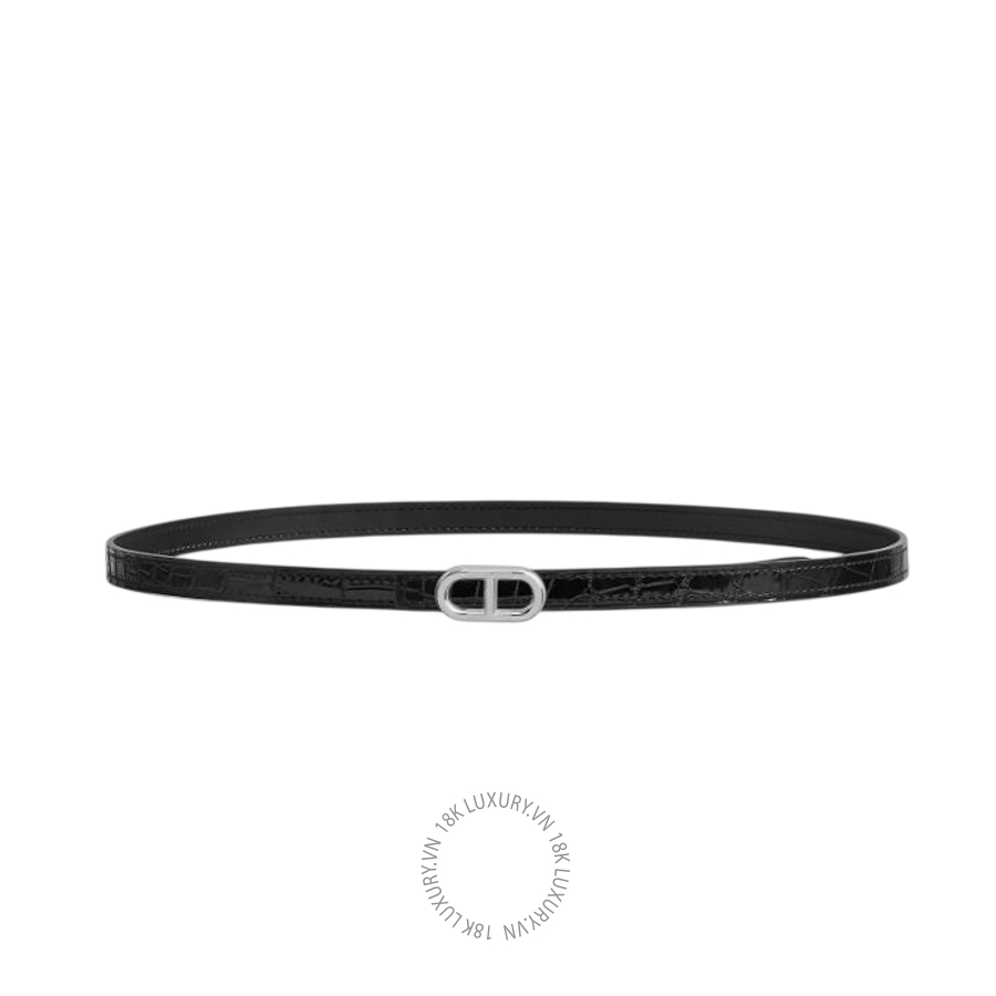 Thắt lưng Hermes Galopin belt buckle & Leather strap 13 mm Maillon H Metallic finish Silver H011839UK05 MHM586