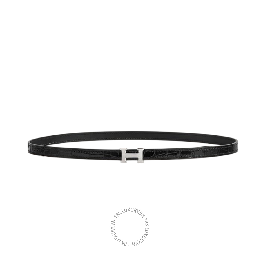 Thắt lưng Hermes Galopin belt buckle & Leather strap 13 mm Mini 5382 Metallic finish Silver H011839UK05 MHM585