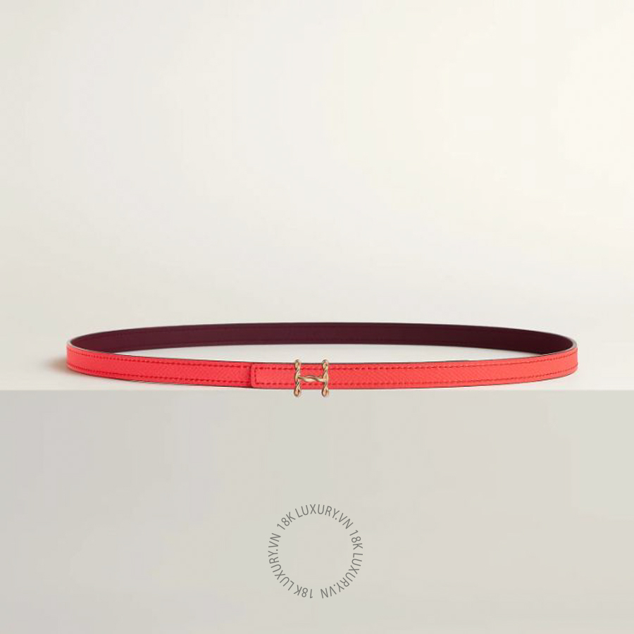Thắt lưng Hermes H Torsade belt buckle & Leather strap 13 mm bordeaux/rose Texas H010384CDZ2 MHM612